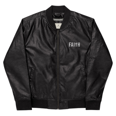 Faith Leather Bomber Jacket